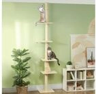PawHut Kratzbaum Deckenhoch, 225-275 cm, mit Plattformen, mit Kippschutz,...