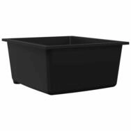 vidaXL Granitsp&uuml;le K&uuml;chensp&uuml;le Schwarz 38 x 44 x 20 cm Granit, Rechtwinklig,...