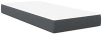 vidaXL Bett Bettmatratze mit Matratze Grau 90 x 200 cm Stoff (1-tlg)