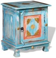 vidaXL Nachttisch Nachttisch Massivholz Blau (1-St)