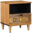 vidaXL Nachttisch Nachttisch Natur 40 x 33 x 46 cm Massivholz (1-St)