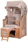 bene living Strandkorb Ammersee 1-Sitzer Teak - PE shell - Modell 510, BxTxH: