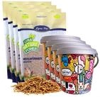 Lyra Pet 4 x 10 Liter Lyra Pet&reg; Mehlw&uuml;rmer im Design Eimer, f&uuml;r: Wildvogel,...