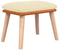 vidaXL Polsterhocker Fu&szlig;hocker Creme 45x29,5x35 cm Stoff und Kunstleder (1 St)