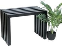 DanDiBo Gartenbank Metall Massiv Wetterfest Schwarz 60-120 cm Sitzbank Modern...