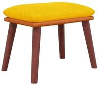 vidaXL Polsterhocker Fu&szlig;hocker Senfgelb 45x29,5x35 cm Stoff und Kunstleder (1...
