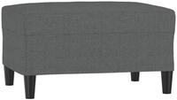vidaXL Fu&szlig;hocker, Sitzhocker Dunkelgrau 70x55x41 cm Stoff