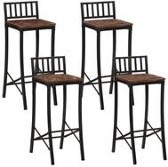 vidaXL Barhocker Barst&uuml;hle 4 Stk. Massives Altholz (4 St)