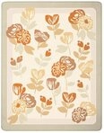 Wohndecke Wohndecke Bloom Frame, Biederlack, florales Design mit Zierstich