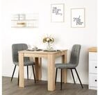Homestyle4u Essgruppe Esstisch 80x80 mit 2 St&uuml;hle Grau Braun K&uuml;chentisch klein