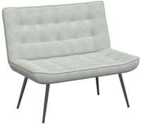 vidaXL Sitzbank Sitzbank Hellgrau 110x74x84 cm Samt