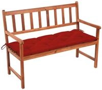 vidaXL Gartenbank Gartenbank mit Auflage 120 cm Massivholz (1-St)