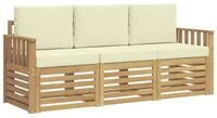 vidaXL Gartensofa Sofagarnituren Massivholz, 3 Teile