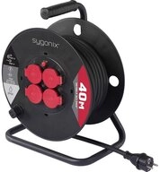 Sygonix SY-10236132 Kabeltrommel 40 m Schwarz Schutzkontakt-Stecker Kabeltrommel