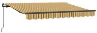 vidaXL Markise Einziehbare Markise Gelb und Grau 250 x 200 cm Stoff (1-St)