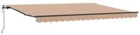 vidaXL Markise Ausziehbare Markise Mehrfarbig 450 x 350 cm Stoff und Aluminium...