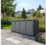 Plats Outdoor solution M&uuml;lltonnenbox 4-er M&uuml;lltonnenbox, 265&times;80&times;116 cm,...