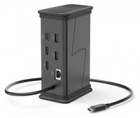 Hama USB-Verteiler 00200150 USB-C-Docking-Station 9 Ports Schwarz