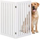 relaxdays Universalschutzgitter Freistehendes Hundeabsperrgitter (1 St), wei&szlig;