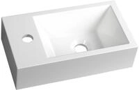 Sapho Waschtisch AMAROK Gussmarmor-Waschtisch 40x22cm, links, wei&szlig;, Sapho-AR400