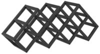 vidaXL Weinregal Weinregal Schwarz Eichen-Optik 63 x 16,5 x 25 cm, 1-tlg.