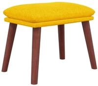 vidaXL Fu&szlig;hocker, Sitzhocker Senfgelb 45x29,5x35 cm Stoff