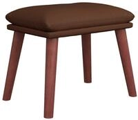 vidaXL Polsterhocker Fu&szlig;hocker Braun 45x29,5x35 cm Kunstleder (1 St)