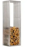 CLP Kaminholzregal Irving Edelstahl, BxTxH:50x40x150 cm, (1er), Rippenoptik...