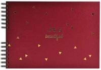 EXACOMPTA Fotoalbum Spiralalbum 50 Seiten schwarz 32x22cm LIFE - Rot - 16453E,