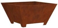 vidaXL Feuerstelle Feuerstelle Braun 60 x 60 x 30 cm Wetterstahl, (1-St)