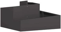 vidaXL Blumentopf Garten-Pflanzgef&auml;&szlig; Schwarz 80 x 80 x 50 cm Kaltgewalzter...