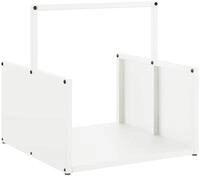 vidaXL Kaminholzregal Brennholzregal Wei&szlig; 40x40x40 cm Kaltgewalzter Stahl