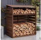 MCW Kaminholzregal MCW-Q16, BxTxH:122x61x121 cm, Schr&auml;ges Dach leitet...