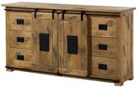 Massivmoebel24 Sideboard RAILWAY Mango Massivholz natur (Massivholz montiert 99...