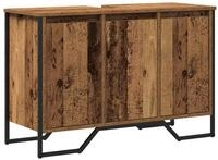 vidaXL Badezimmerspiegelschrank Waschbeckenunterschrank Altholz 91 x 35 x 60 cm