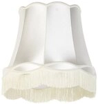 Qazqa Lampenschirm Granny, QAZQA Lampenschirm, Cr&egrave;me, Textil, Retro