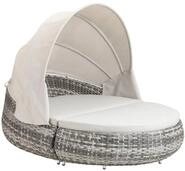 Dehner Gartenlounge-Set Daybed Tulum, 179 x 163 x 220 cm (B/H/T), Liegefl&auml;che...