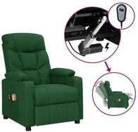 vidaXL Massagesessel, Elektrischer Massagesessel Dunkelgr&uuml;n Stoff