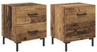 vidaXL Nachttisch Nachttisch 2 pcs Altholz 40 x 35 x 47,5 cm Holzwerkstoff...