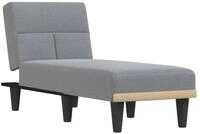 vidaXL Chaiselongue Chaiselongue Hellgrau Stoff, 1 Teile