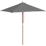 vidaXL Sonnenschirm Sonnenschirm mit Holz-Mast 150x200 cm Anthrazit grau