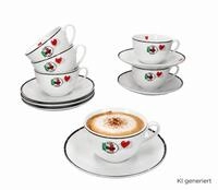 Ritzenhoff & Breker Becher 12tlg Set Caffee Amore Cappuccinotasse + Untertasse...