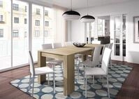 FORES HABITAT Kulissen-Esstisch ausziehbar in Kanada-Eiche - 90(237)x78x51...