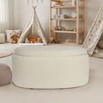 FINEBUY Stauraumhocker FB111554 Sitzhocker Polsterhocker Stoff mit Stauraum...