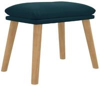 vidaXL Polsterhocker Fu&szlig;hocker Blau 45x29,5x35 cm Samt (1 St)