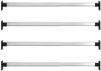 vidaXL Garderobe NA Teleskop-Kleiderstangen 4 Stk Silbern 58-100 cm