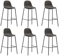 vidaXL Barhocker Barhocker 6 Stk. Dunkelgrau Stoff (6 St)