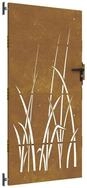 vidaXL Gartentor Gartentor 85x175 cm Cortenstahl Gras-Design