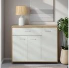 CARO-M&ouml;bel Kommode ESTELLE, Sideboard ESTELLE Mehrzweckschrank, 3 T&uuml;ren und 1