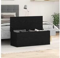 vidaXL Aufbewahrungsbox, Aufbewahrungsbox Schwarz Eichen-Optik 102 x 35 x 35 cm